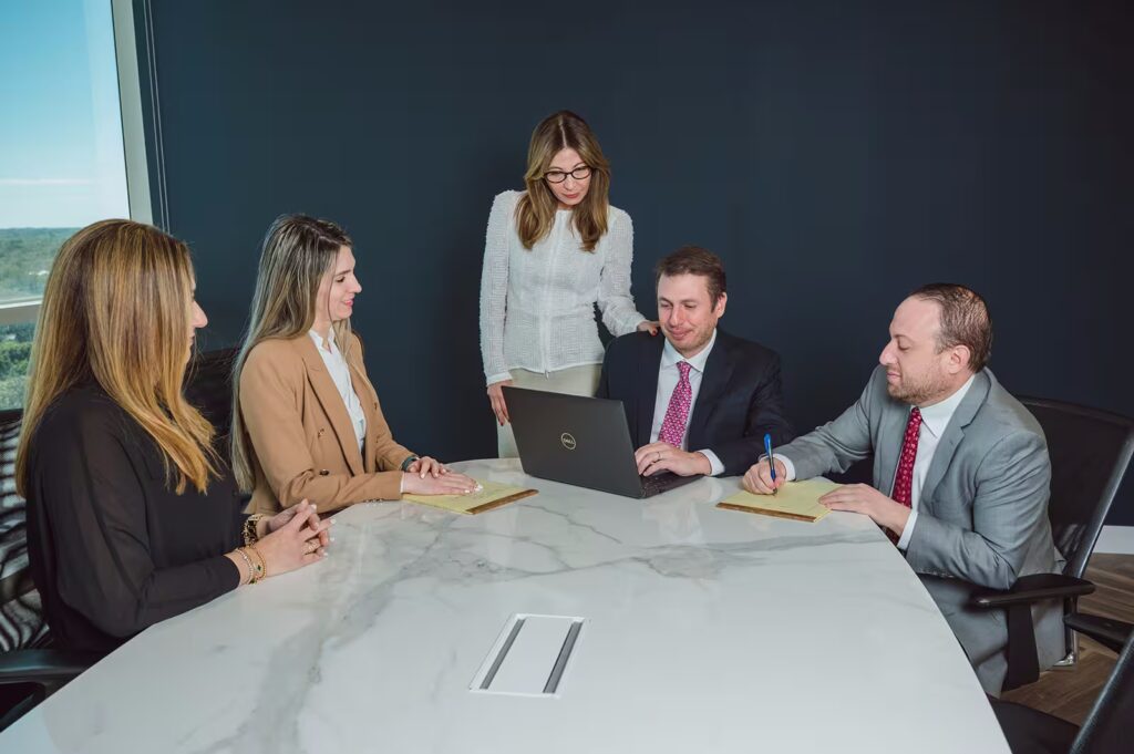 Business team meeting in modern officeRetry