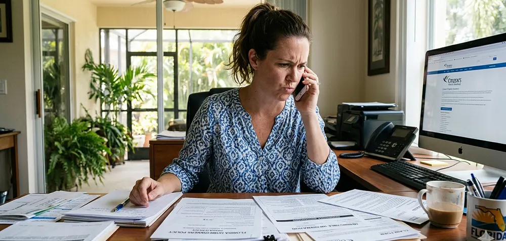 Person calling insurance company to dispute denied stolen car claim