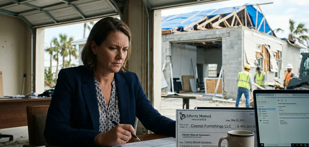 Florida commercial property owner reviewing an underpaid insurance claim