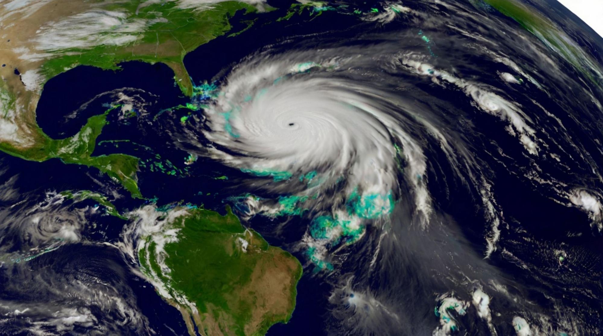 Satellite view of a major hurricane near Florida for Hurricane Ian claim deadlines