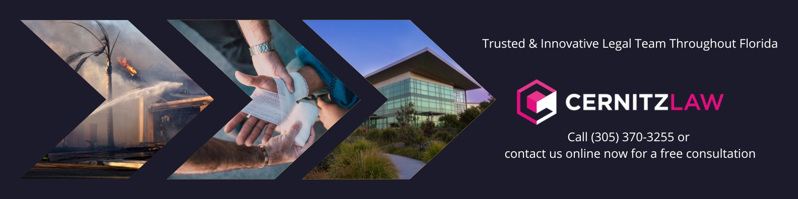 Cernitz Law consultation banner for Hurricane Ian insurance claim questions